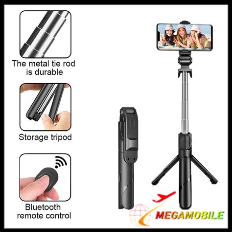 Jual MM Tripod Bluetooth Selfie Stick LED Flash With Fill Light