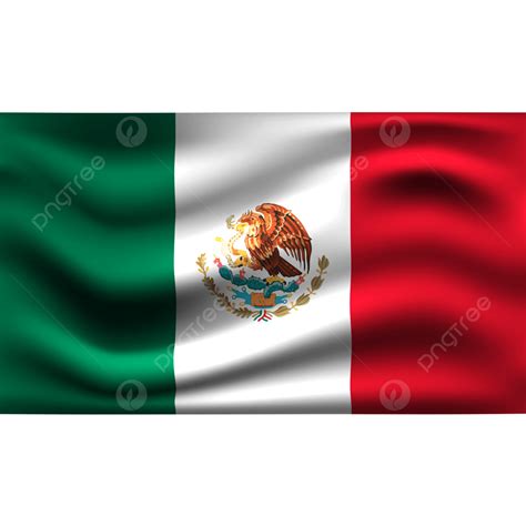 Bandeira Do México Acenando Ilustração 3d Png Bandeira De México