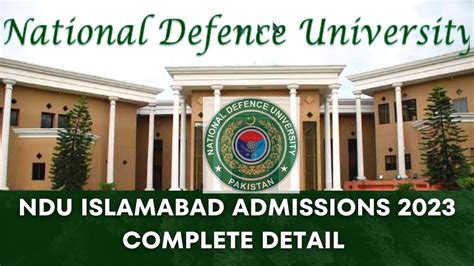 National Defense University Ndu Islamabad Admissions Ndu