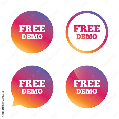 Free Demo sign icon. Demonstration symbol. Stock Vector | Adobe Stock