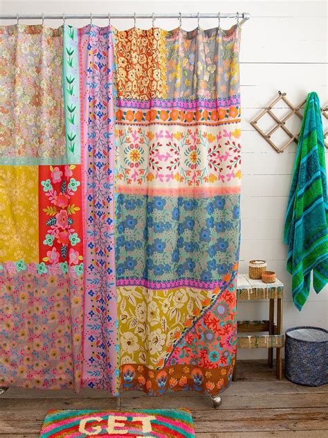 Boho Shower Curtain Patchwork Boho Shower Curtain Boho Shower Cute Shower Curtains