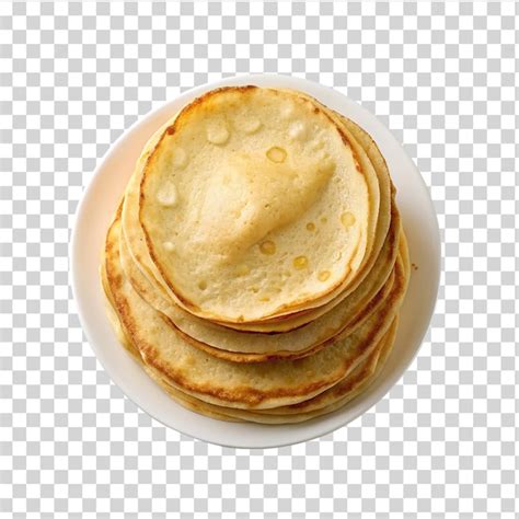 Premium Psd Stack Of Pancakes On A White Plate To View Isolated On A