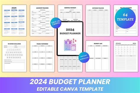 Editable Budget Planner Canva Kdp Graphic By Digital Print Box