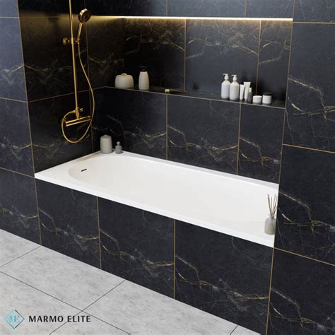 Ванна из искусственного камня 180х80 Marmo Elite Асти L матовая с ...