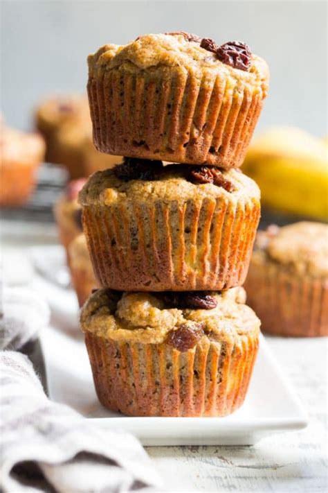 Cinnamon Raisin Banana Muffins Paleo No Added Sugar