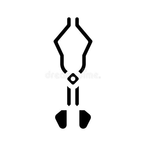 Crucible Tongs Chemical Glassware Lab Glyph Icon Vector Illustration Stock Illustration