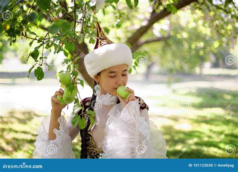 Beautiful Kazakh Woman In National Costume Stock Photo Image Of