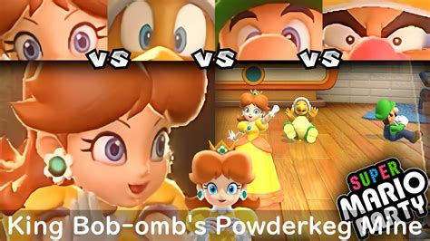 Super Mario Party Daisy Vs Hammer Bro Vs Luigi Vs Wario 108 King Bob