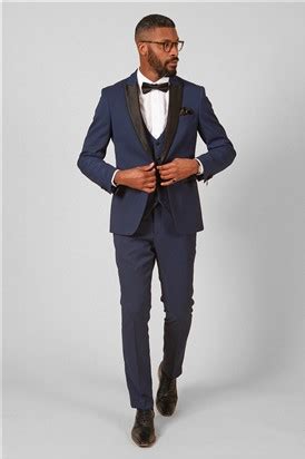 Marc Darcy Slim Fit Dalton Blue Tuxedo Jacket Suit Direct