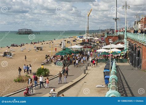 Brighton Beach and Seafront, Sussex, England Editorial Image - Image of sussex, seaside: 138823505