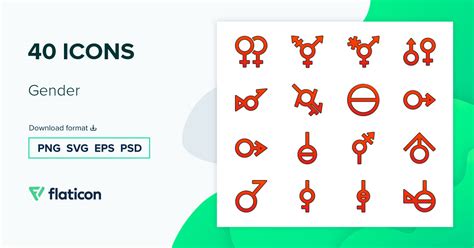 Gender Icon Pack Gradient Lineal Color 40 Svg Icons