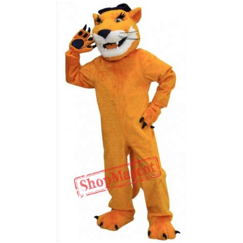 Brown Cougar Mascot Costume