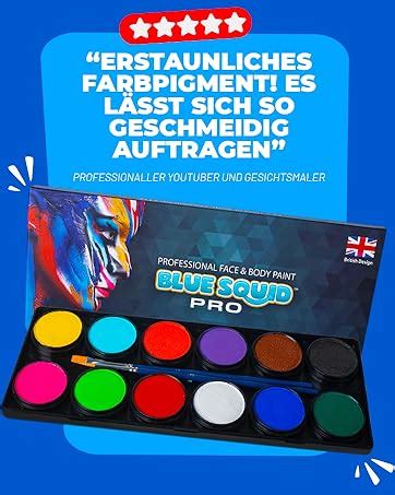 Blue Squid Kinderschminke Set Ideales Schminke 22 Farben 160pcs