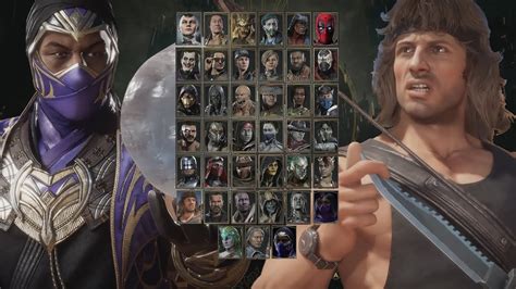 Mk Ultimate Character Select Screen For Mileena Rambo Rain Fan