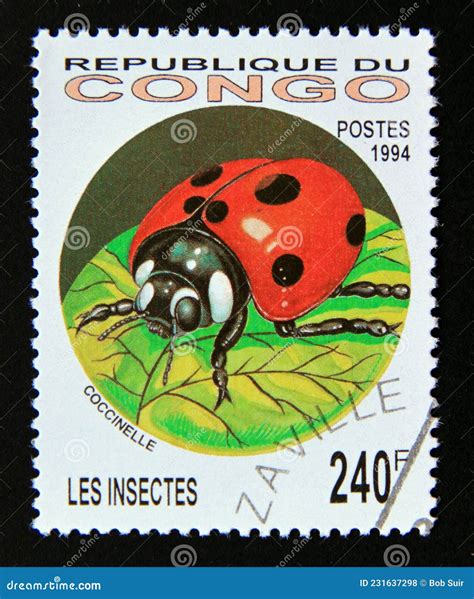 Postage Stamp Congo Democratic Republic Brazzaville Ladybug