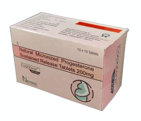 Mg Natural Micronised Progesterone Sustained Release Tablets