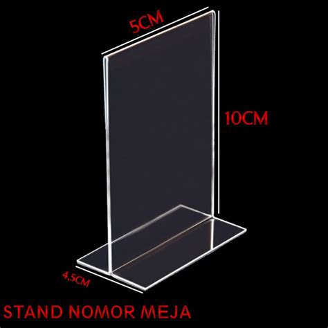 Jual Akrilik Nomor Meja X Sisi Acrylic Tent Card Akrilik