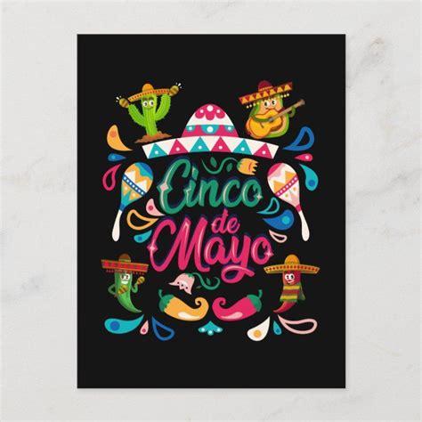 Happy Cinco De Mayo Mexican Fiesta Postcard Zazzle Cinco De Mayo