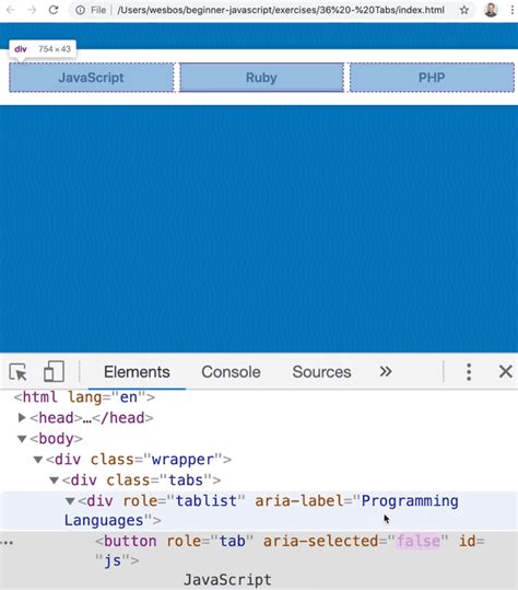 Tabs Beginner Javascript Wes Bos