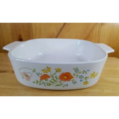 Corningware Kitchen Vintage Corningware Wildflower Pattern 2qt