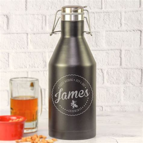 Personalized Groomsmen Growler Private Label Growler