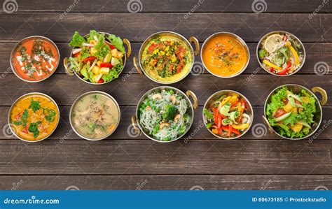 Vegan and Vegetarian Indian Cuisine Hot Spicy Dishes Stock Image - Image of daal, eastern: 80673185