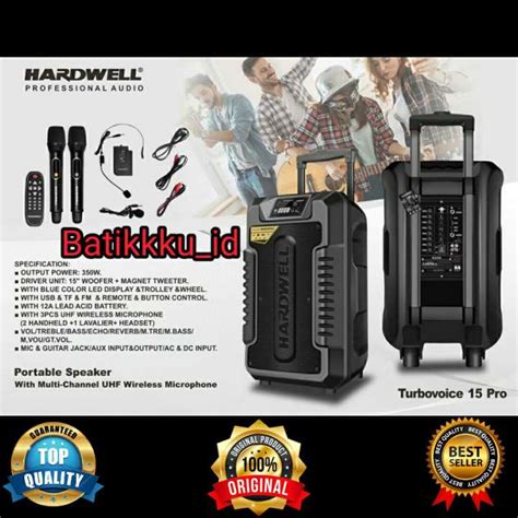 Original Speaker Aktif Portable Hardwell Turbovoice Pro Turbo