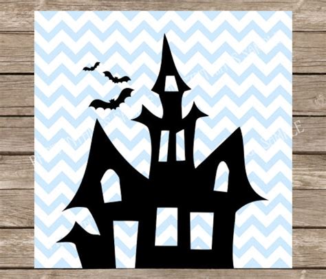 Halloween Svg Haunted House Svg Haunted House Bat Svg Etsy