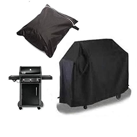 Black Waterproof Bbq Cover Outdoor Rain Barbecue Grill Protector For Gas Charcoal Electric