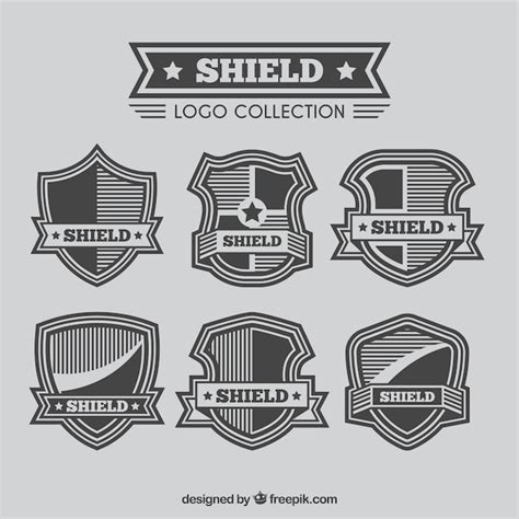 Retro Shield Logos Vector Free Download