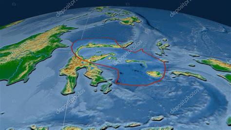 Placa Tect Nica Del Mar De Molucas Delineada En El Globo Mapa F Sico A