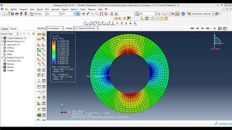 Abaqus Tutorial Videos How To Analyse A Pipe Subjected To Internal