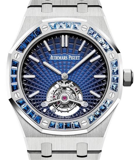 Audemars Piguet Royal Oak Tourbillon Extra Thin Platinum Blue Dial