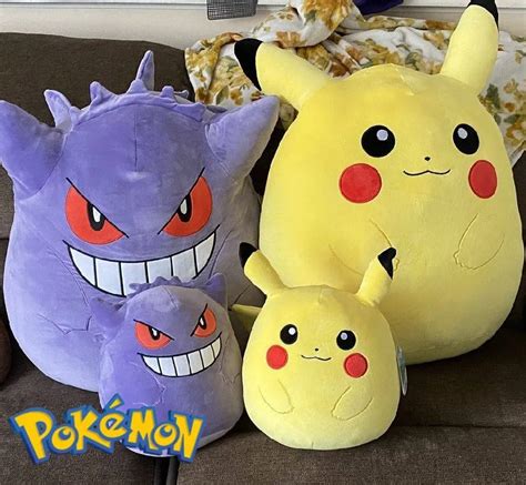 32cm Large Genuine Anime Pikachu Plush Doll Pokemon Gengar Sleeping Pillow Stuffed Toy Appease