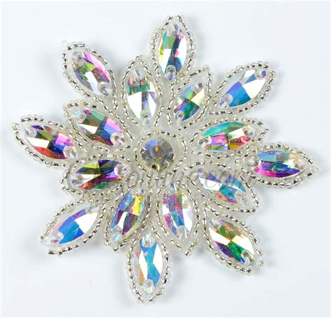 1112 Austrian Crystal Iron On AB Rhinestone Applique 3 Glitz And Glamour