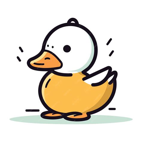 Figura De Patito - Patito ilustración vectorial de un pequeño patito lindo | Vector Premium