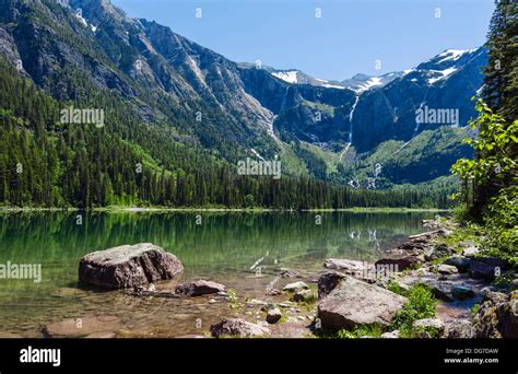 Avalanche Lake on the Avalanche Lake Trail, Glacier National Park ...