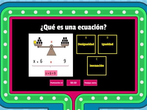 Ecuaciones Gameshow Quiz