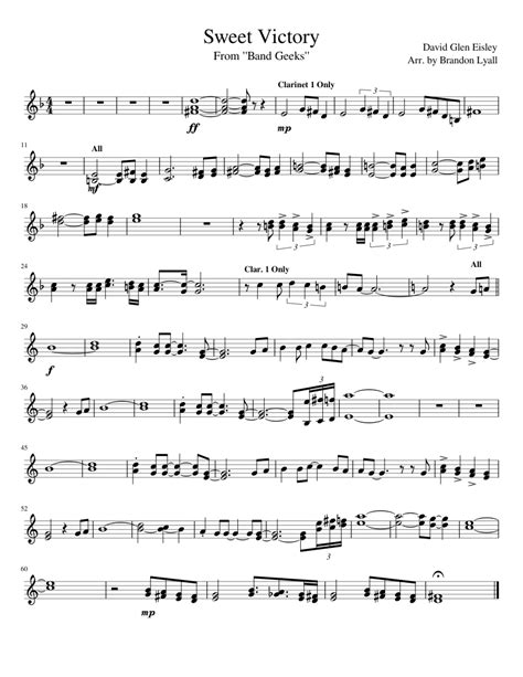 Sweet Victory Sheet Music For Piano Solo