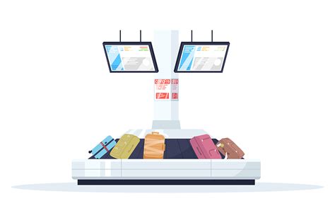 Baggage Carousel Semi Illustration Graphic by bsd studio · Creative Fabrica