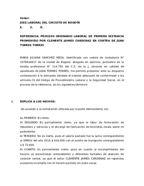 Introducir 44 Imagen Modelo De Contestación De Demanda Laboral Pdf