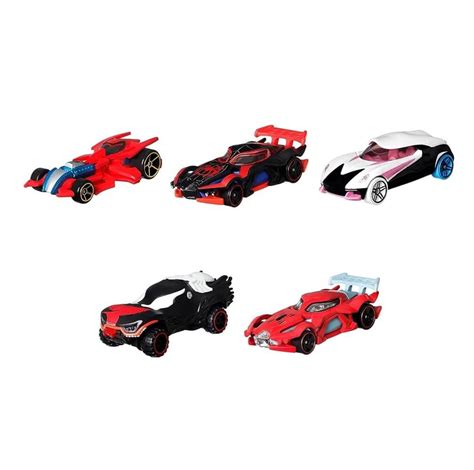Hot Wheels Spiderman Character 5 Carritos Marvel Spider Man