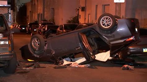 Watch Wrong Way Driver Flips In Residential Philly Street Nbc10