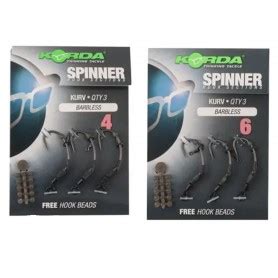 Korda Spinner Hook Sections Kurv Shank Barbless Megapeca Webshop