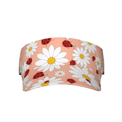 Lukts Daisy And Ladybug Sun Sports Visor Adjustable Cap For Men Women