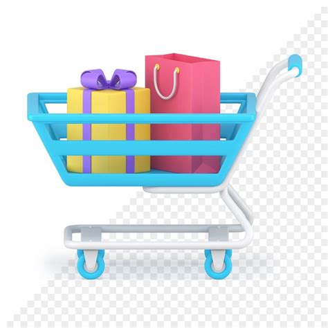 Premium PSD | Shopping cart 3d icon