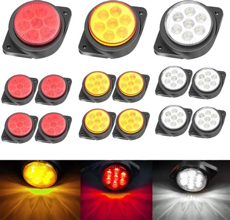 Gsrecy Pcs V Led Red White Yellow Truck Trailer Side Marker