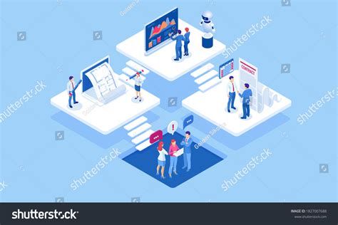 Isometric Concept Business Analysis Analytics Research Stock Vector Royalty Free 1827007688