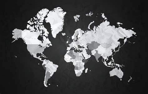 black  white world map  vector art  vecteezy