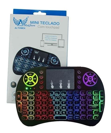 Mini Teclado Luminoso Touch Sem Fio Wireless Smart Pc Game Chiquinhosom